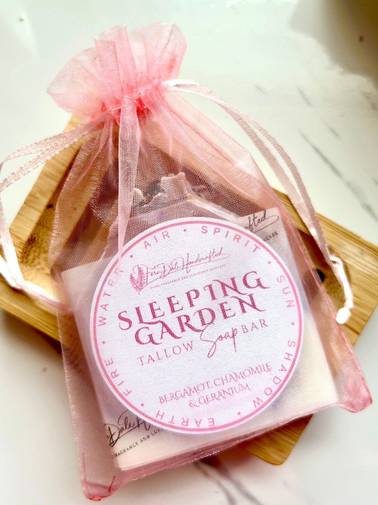 Sleeping Garden - Bergamot, Chamomile & Geranium (Spirit) Tallow Soap