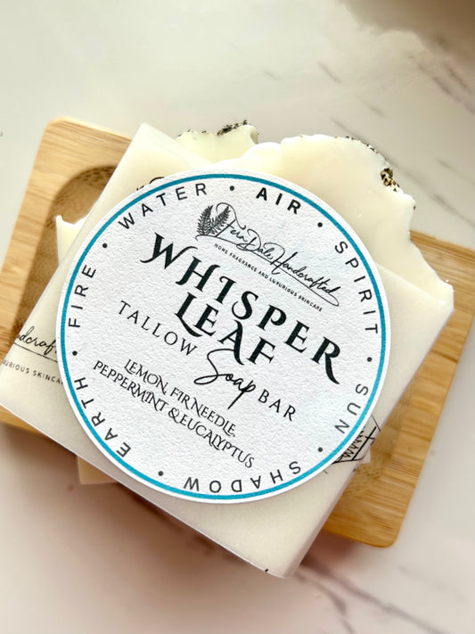 Whisper Leaf - Lemon, Fir, Peppermint & Eucalyptus (Air) Tallow Soap