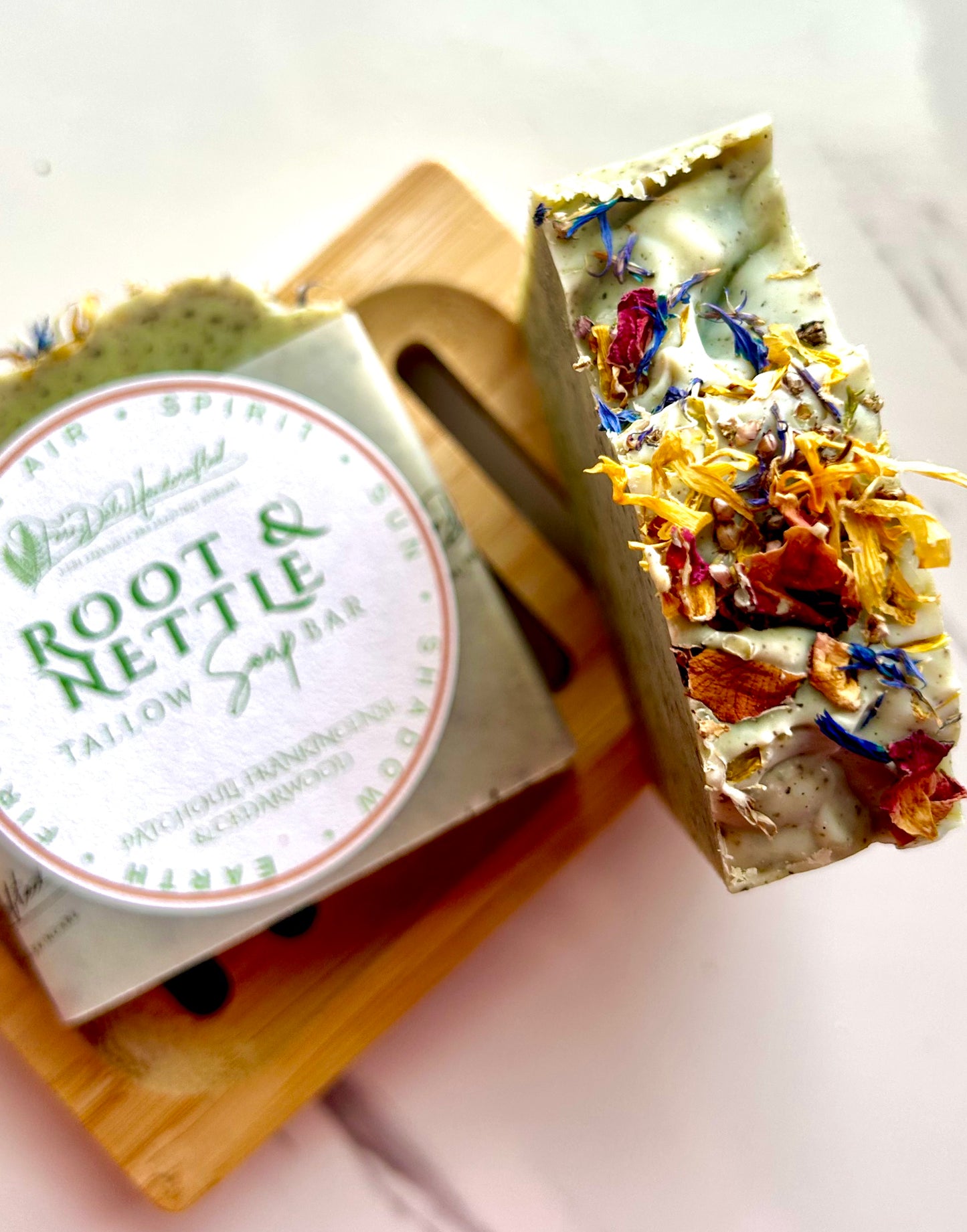 Root & Nettle - Patchouli, Frankincense & Cedarwood (Earth) Tallow Soap