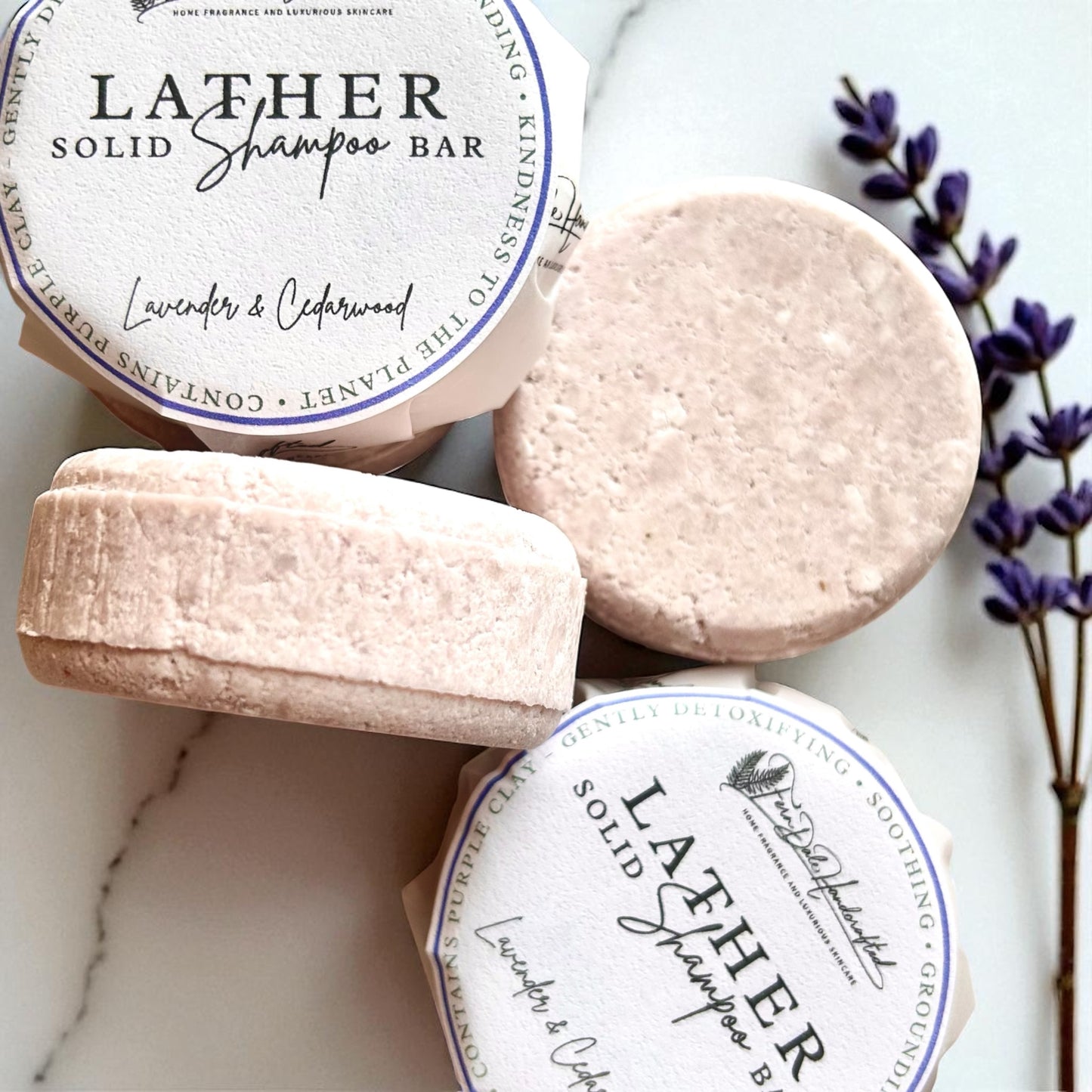 Lather Solid Shampoo Bar with Lavender & Cedarwood
