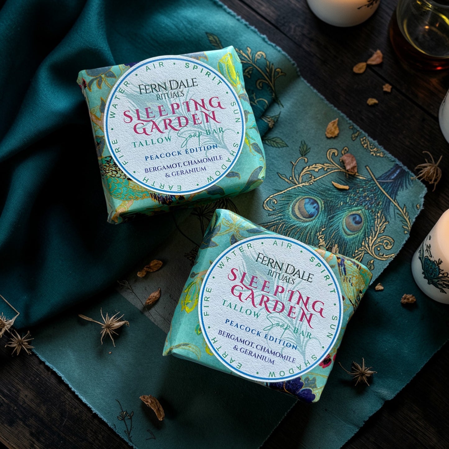 Sleeping Garden Tallow Soap - Peacock Edition