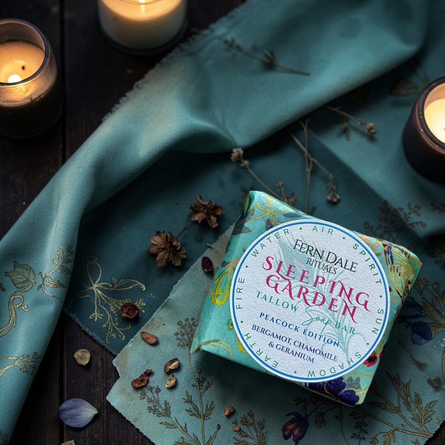 Sleeping Garden Tallow Soap - Peacock Edition