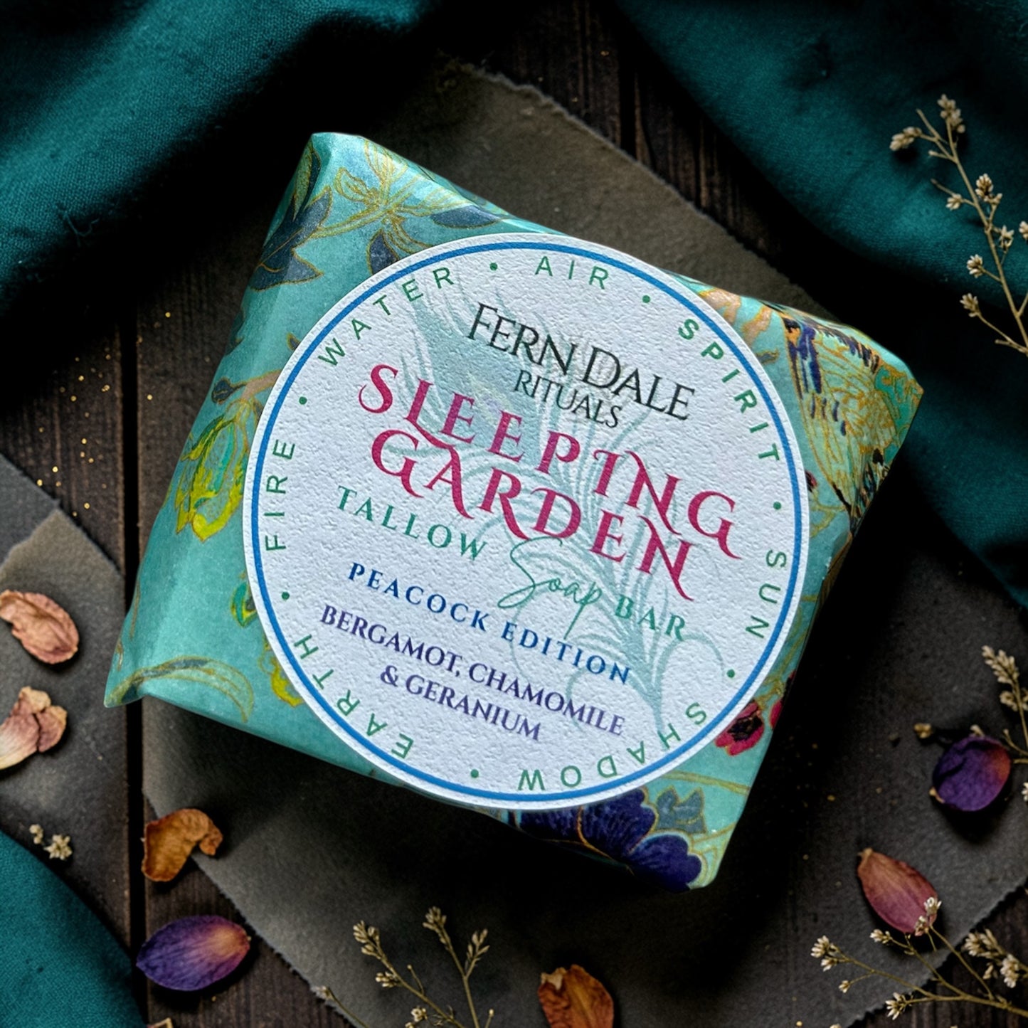 Sleeping Garden Tallow Soap - Peacock Edition