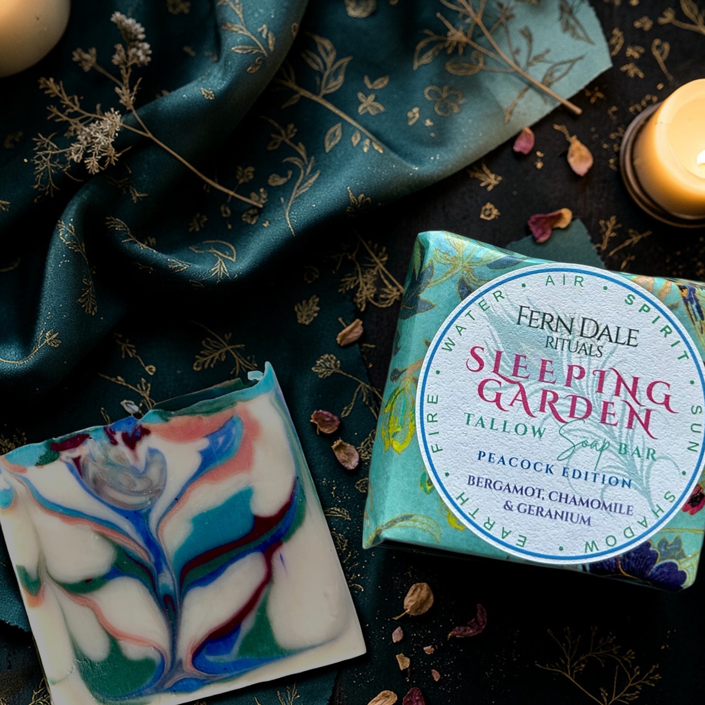 Sleeping Garden Tallow Soap - Peacock Edition