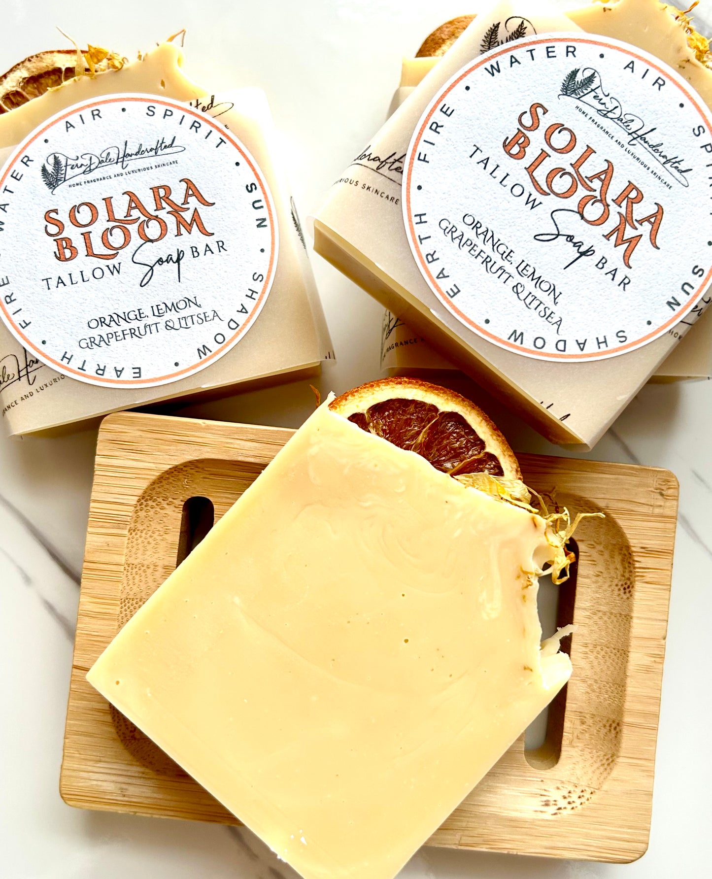 Solara Bloom - Orange, Grapefruit, Lemon & Litsea (Sun) Tallow Soap