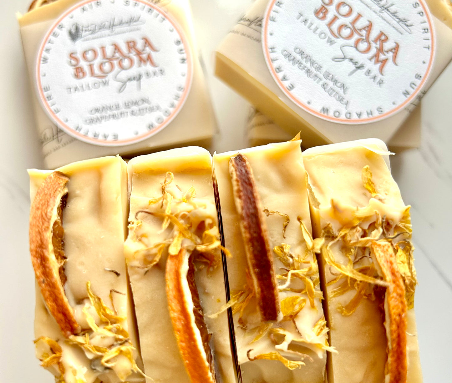 Solara Bloom - Orange, Grapefruit, Lemon & Litsea (Sun) Tallow Soap
