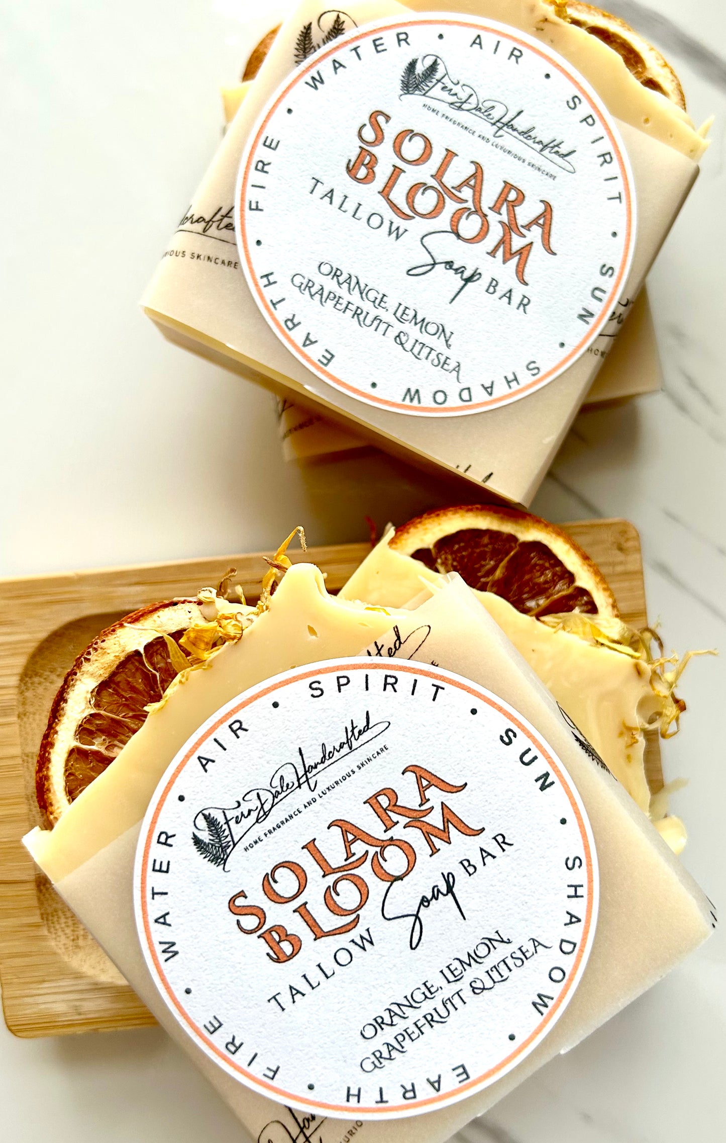 Solara Bloom - Orange, Grapefruit, Lemon & Litsea (Sun) Tallow Soap