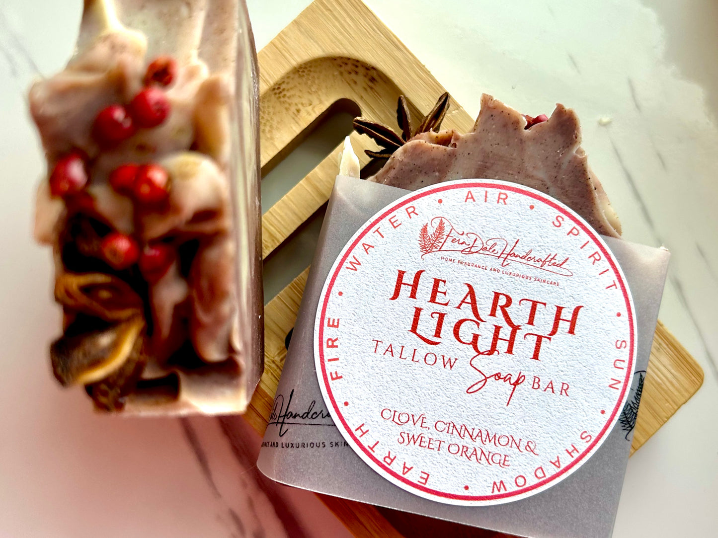 Hearth Light - Clove, Cinnamon & Sweet Orange (Fire) Tallow Soap
