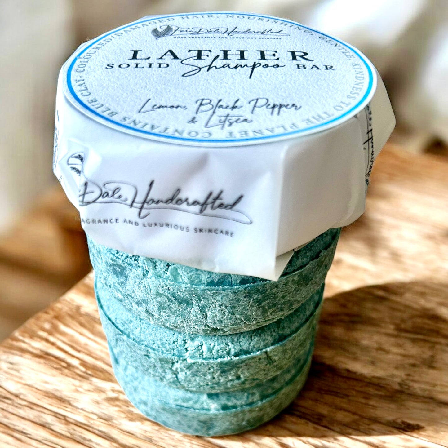 Lather Solid Shampoo Bar - Lemon, Black Pepper & Litsea with Blue Clay