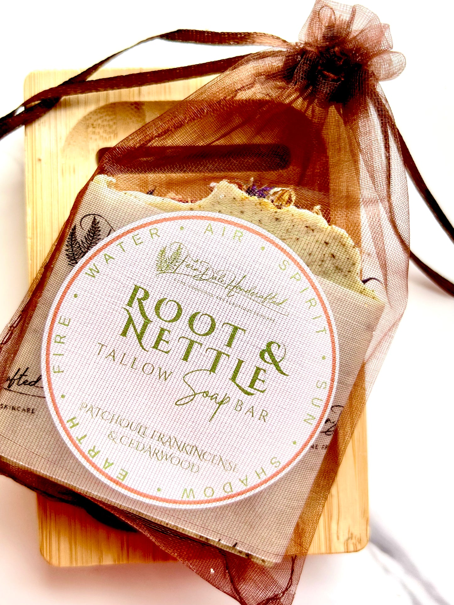 Root & Nettle - Patchouli, Frankincense & Cedarwood (Earth) Tallow Soap