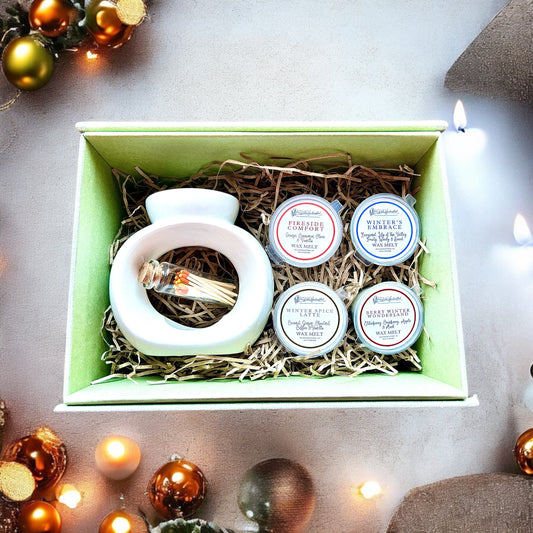 Ceramic Wax Melter and Melts Gift Set