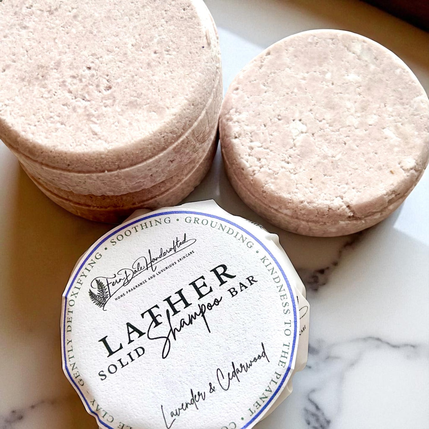 Lather Solid Shampoo Bar with Lavender & Cedarwood